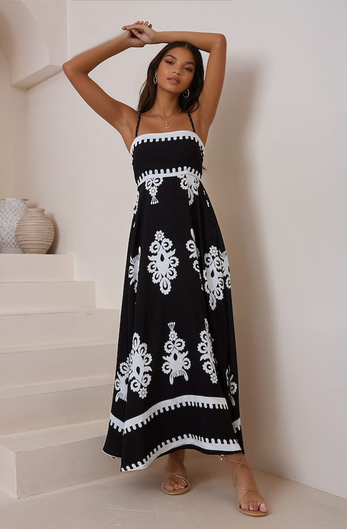 Bianco Nero Maxi Dress